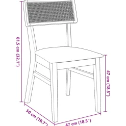 Pack de 2 sillas de comedor Frank asiento acolchado