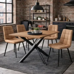 Pack de 4 sillas de comedor Orvane 86x45x45 cm