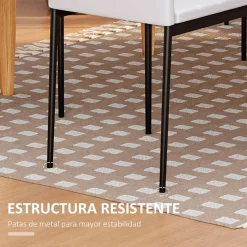 Pack de 4 sillas de comedor Olvera Homcom tapizado lino 97x41x50 cm
