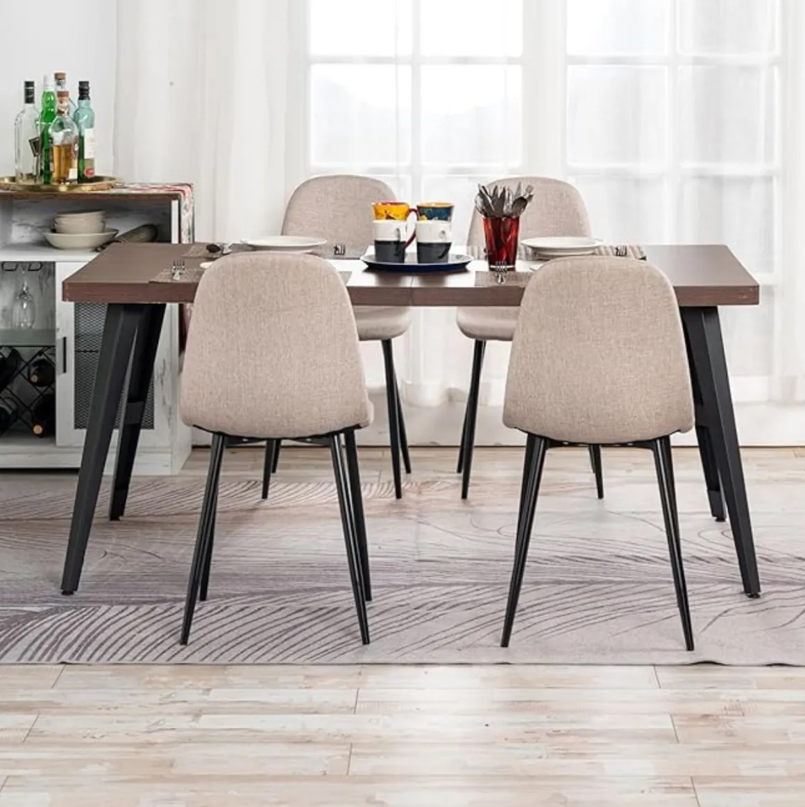 Pack de 4 sillas de comedor Hall diseño industrial