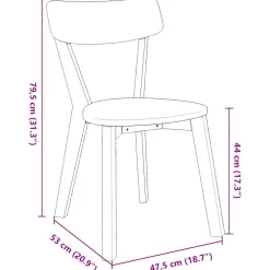 Pack de 2 sillas de comedor Tilda respaldo ergonómico blanco
