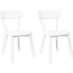 Pack de 2 sillas de comedor Tilda respaldo ergonómico blanco