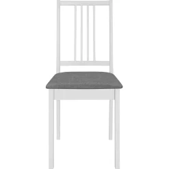 Pack de 4 sillas de comedor Misaki madera maciza con cojín