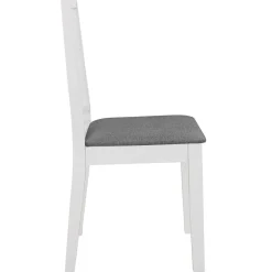 Pack de 4 sillas de comedor Misaki madera maciza con cojín