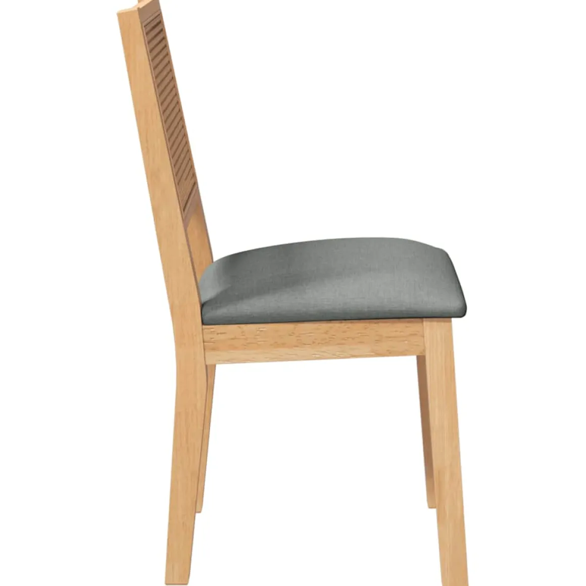 Pack de 2 sillas de comedor Sherry asiento acolchado gris/natural