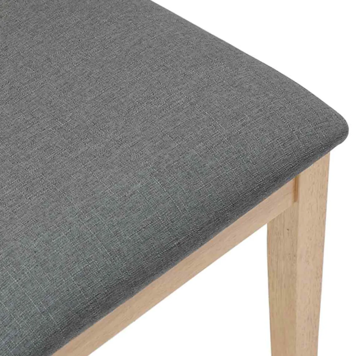 Pack de 2 sillas de comedor Sherry asiento acolchado gris/natural