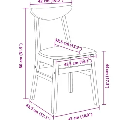 Pack de 2 sillas de comedor Ninfa
