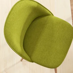 Pack de 2 sillas de comedor Boho Homcom verde pistacho 83x50x52 cm
