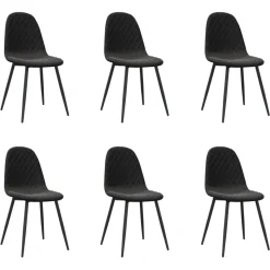Pack de 6 sillas de comedor Vega terciopelo 83x45x53,5 cm