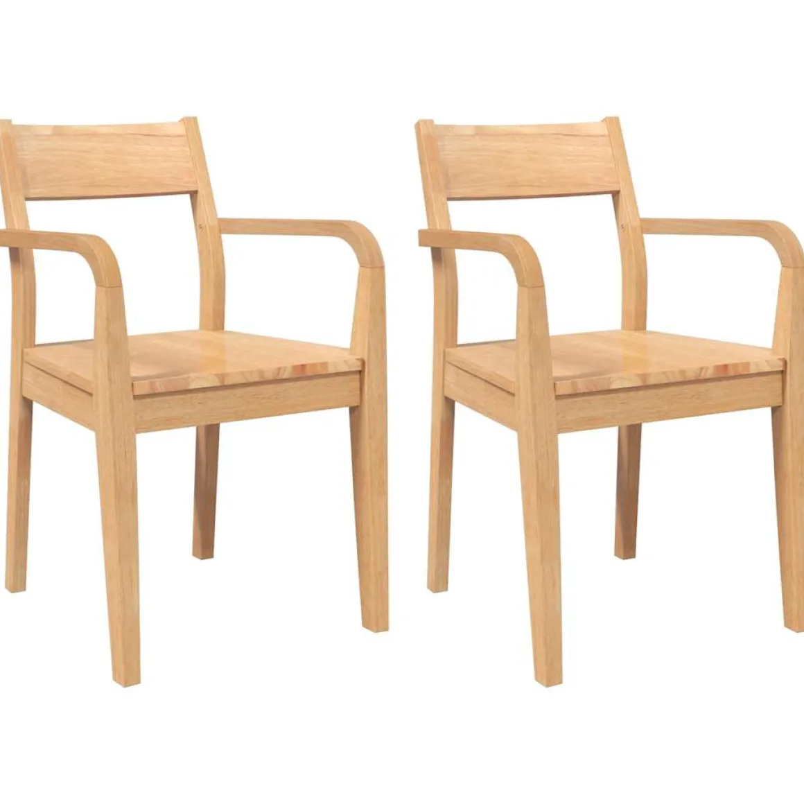 Pack de 2 sillas de comedor Arthur reposabrazos + asiento acolchado