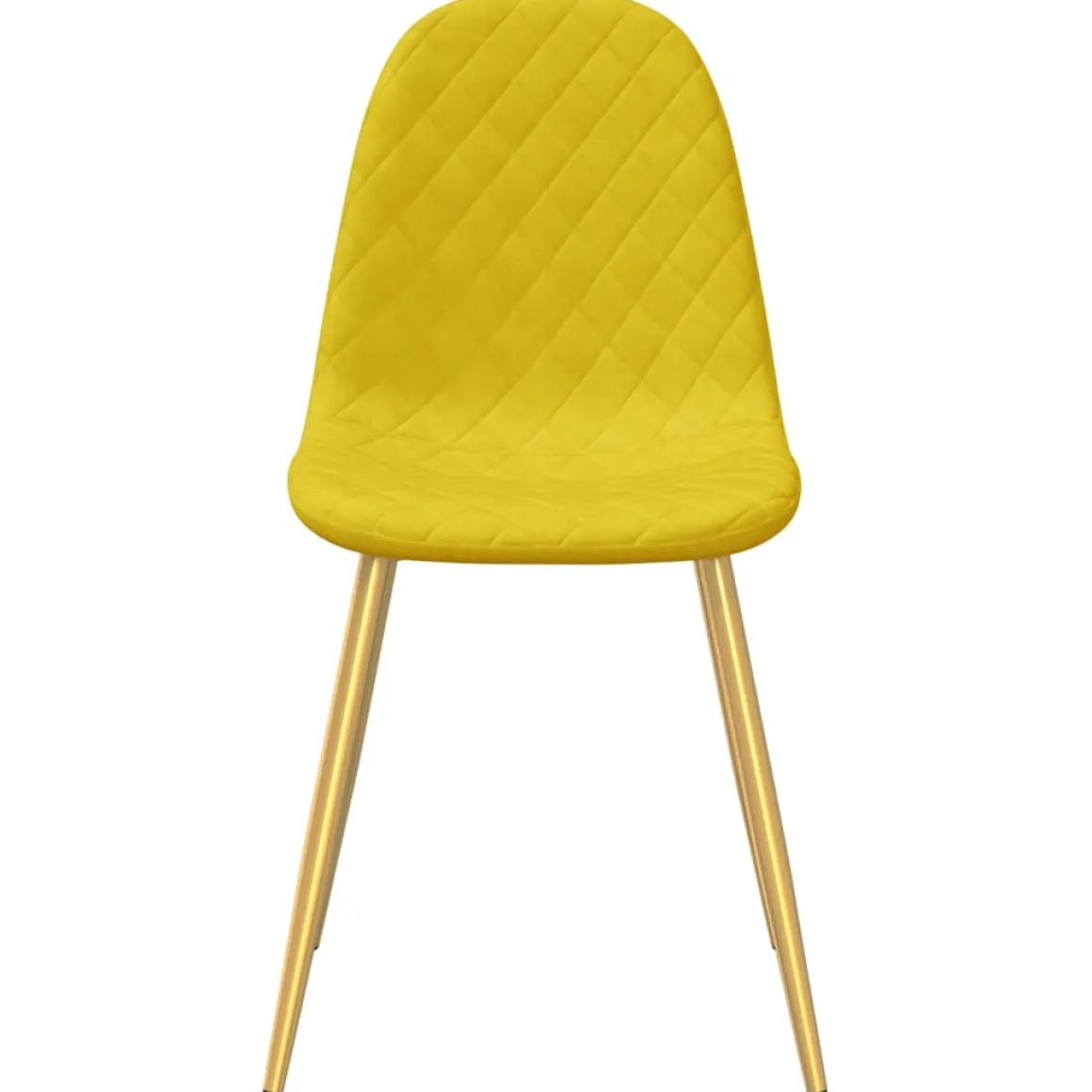 Pack de 6 sillas de comedor Millie terciopelo patas doradas 83x45x53,5 cm