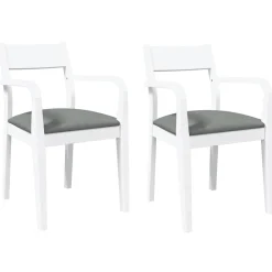 Pack de 2 sillas de comedor Arthur reposabrazos + asiento acolchado