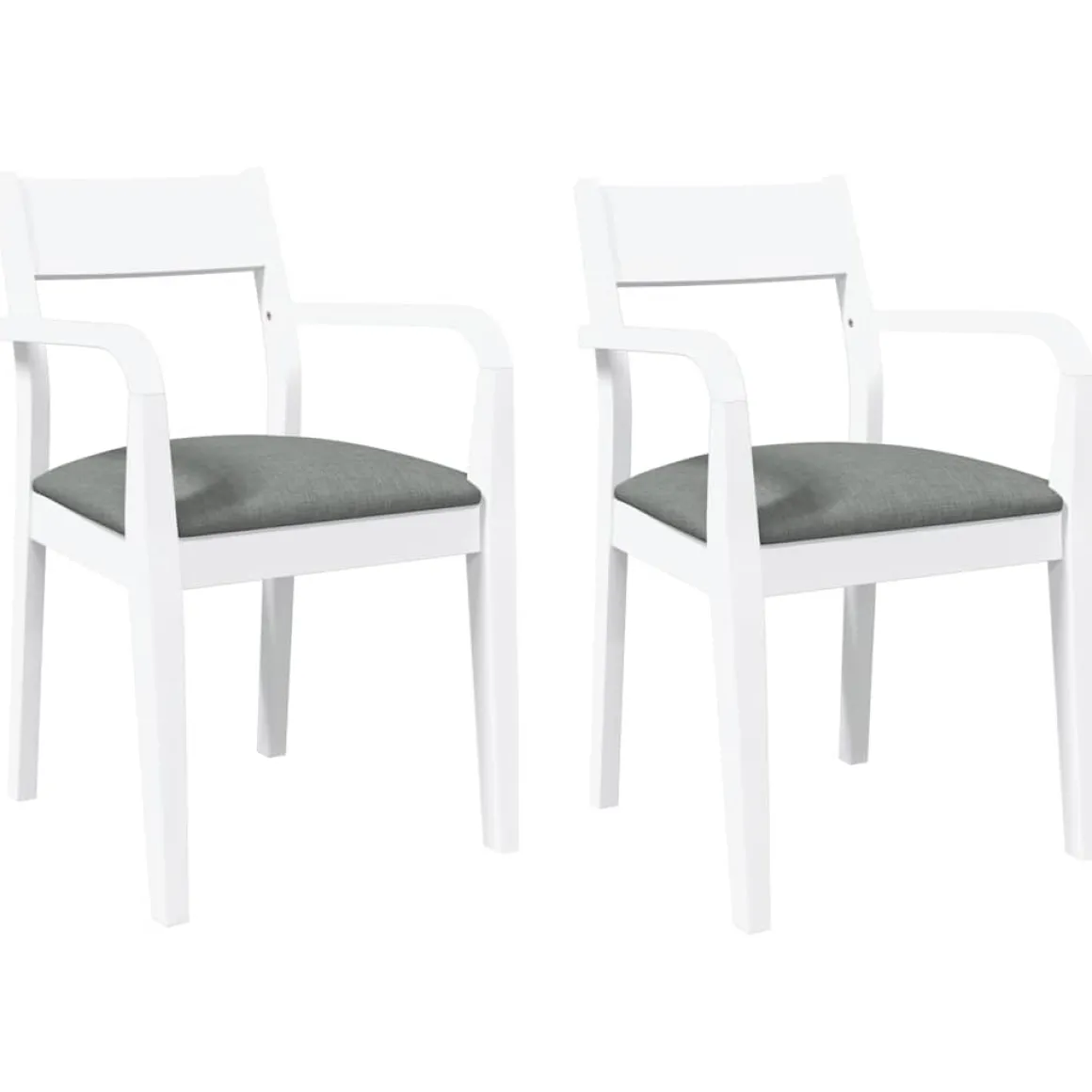Pack de 2 sillas de comedor Arthur reposabrazos + asiento acolchado