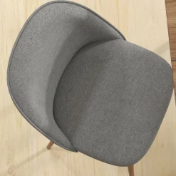 Pack de 2 sillas de comedor Nissa Homcom gris 83x50x52 cm