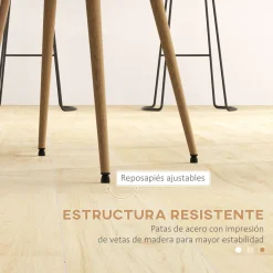 Pack de 2 sillas de comedor Nissa Homcom gris 83x50x52 cm