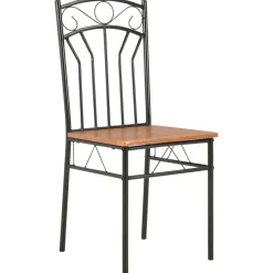 Pack de 2 sillas de comedor Malbork diseño retro natural/negro