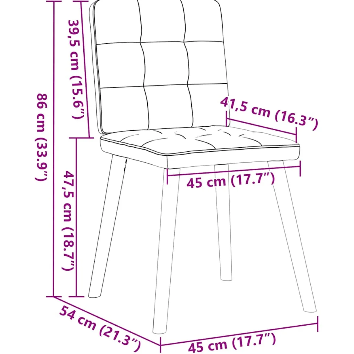 Pack de 2 sillas de comedor Galatea