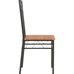 Pack de 4 sillas de comedor Malbork diseño retro natural/negro