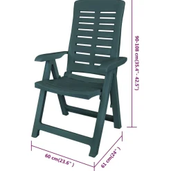 Pack de 6 sillas de exterior Breda reclinables 108x60x61 cm