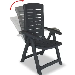 Pack de 6 sillas de exterior Breda reclinables 108x60x61 cm