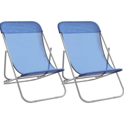 Pack de 2 sillas de exterior plegable ajustable 3 posiciones 83x85x58 cm