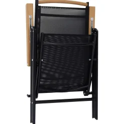 Pack de 2 sillas de jardin Zalea 7 posiciones negro 109x58x65 cm