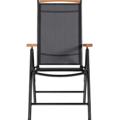 Pack de 2 sillas de jardin Zalea 7 posiciones negro 109x58x65 cm