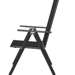 Pack de 4 sillas de jardín Julieta 7 posiciones negro 107x54x73 cm