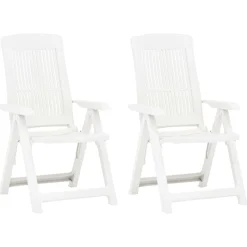 Pack de 2 sillas de jardín Edwin respaldo reclinable 109x60x61 cm