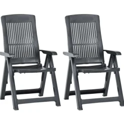 Pack de 2 sillas de jardín Edwin respaldo reclinable 109x60x61 cm
