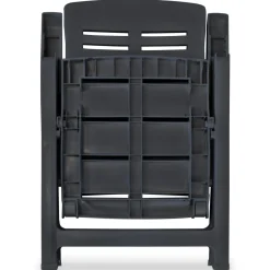 Pack de 2 sillas de jardín Nara reclinables gris antracita 108x60x61 cm