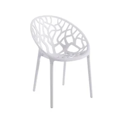 Pack de 4 sillas Dolce diseño ovalado blanco 79x59x59 cm