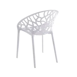 Pack de 4 sillas Dolce diseño ovalado blanco 79x59x59 cm