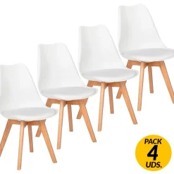 Pack de 4 sillas Fina 83x45x48 cm
