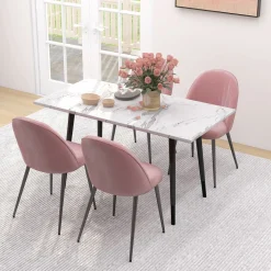 Pack de 2 sillas Herton Homcom tapizado terciopelo 83x50x52 cm
