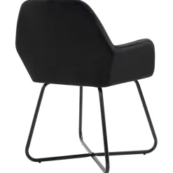Pack de 6 sillas Karlna con reposabrazos terciopelo 84x61x61 cm