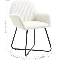 Pack de 6 sillas Kervin con reposabrazos tela 84x61x61 cm
