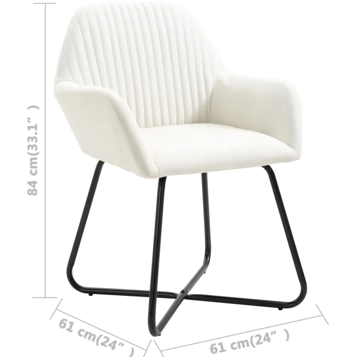 Pack de 6 sillas Kervin con reposabrazos tela 84x61x61 cm