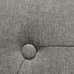 Pack de 2 sillas Kui tapizado tela gris 95x42x51,5 cm