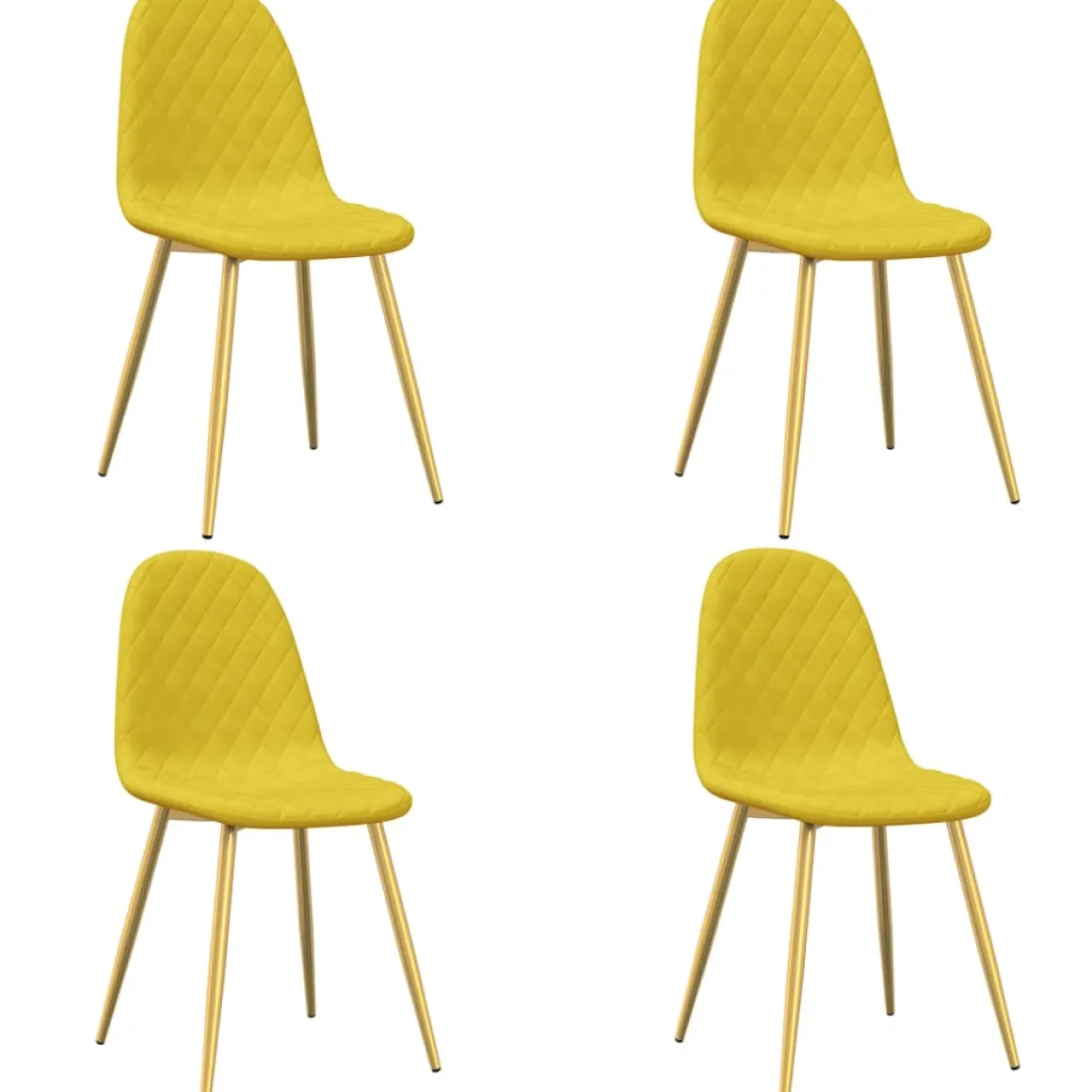 Pack de 4 sillas Legance tapizado acolchado 83x45x53,5 cm