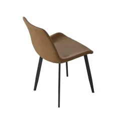 Pack de 2 sillas Lis Cuir asiento curvado 83x50x47 cm