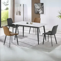 Pack de 2 sillas Lis Cuir asiento curvado 83x50x47 cm