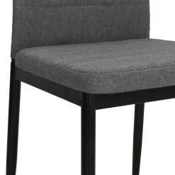 Pack de 4 sillas London respaldo alto acolchado gris claro 96x43x44 cm