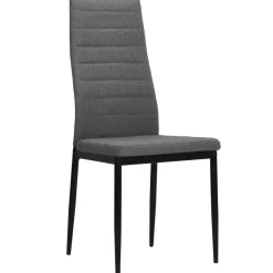 Pack de 4 sillas London respaldo alto acolchado gris claro 96x43x44 cm