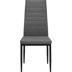 Pack de 4 sillas London respaldo alto acolchado gris claro 96x43x44 cm