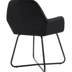 Pack de 4 sillas Vila respaldo alto tapizado terciopelo 84x61x61 cm