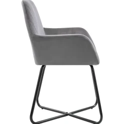 Pack de 4 sillas Vila respaldo alto tapizado terciopelo 84x61x61 cm