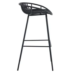 Pack de 4 taburetes altos Shell uso interior/exterior