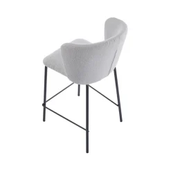 Pack de 2 taburetes Margot con respaldo curvo 93x53x50 cm