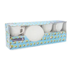Pack de 6 tazas con plato Trianon Luminarc 22cl blanco